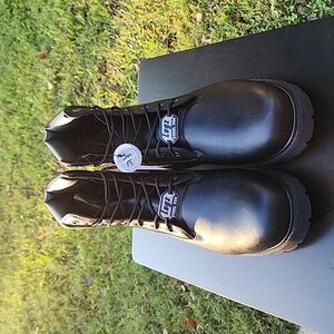 Lugz Steel Toe Boots Size 12 Black Men's Work Boots New with Tags